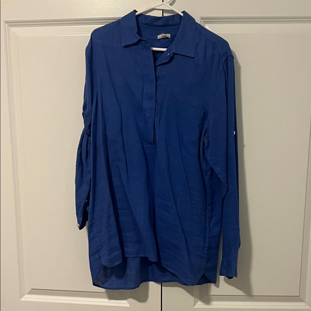 GAP Classic Blue Linen Shirt